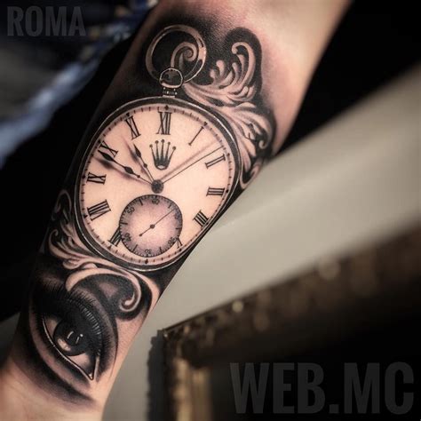 tattoos rolex|rolex pocket watch tattoo ideas.